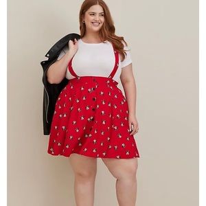 NWT Torrid 3X Disney Minnie Mouse Red Challis Skirtall